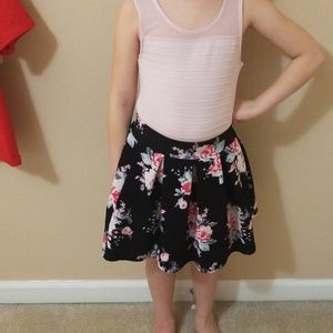Girls size 7 body suit with matching skirt